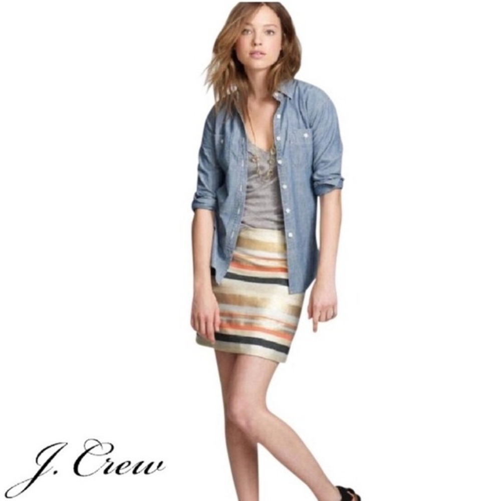 J. CREW SHINY Skirt Size 4